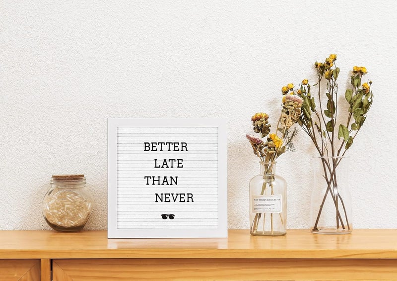 G GAMIT Letter Board Sign White Frame 10x10 - Felt Letter Board Baby Announcement Board with Typewriter Letters, White Letter Board Sign Board&Message Board with Stand and Canvas Bag. - Image 5
